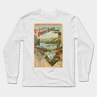 Engadine-Express Switzerland Vintage Poster 1890 Long Sleeve T-Shirt